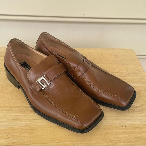 Vintage Borgesi Beverly Hills Light Brown Leather Handmade Shoes Size 43 - Picture 2 of 8